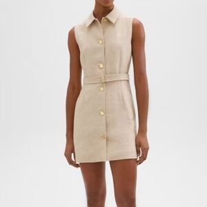 Theory Women's Natural Belted Military Dress